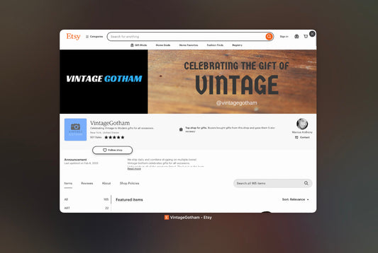 One of our shops on Etsy - Vintage Gotham